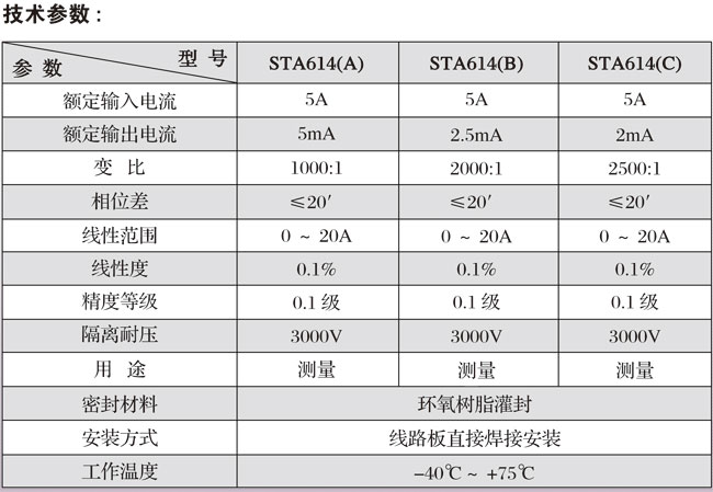 STA614系列精密電流互感器